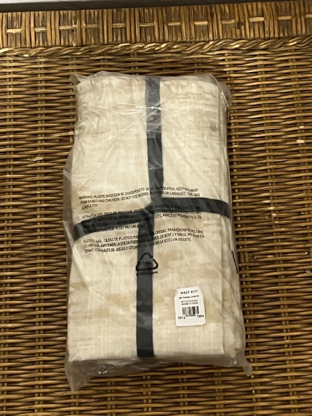 West Elm Bark Textured Jacquard Napkins.  Set of 4